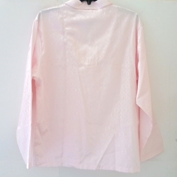 CHARACTER PINK SATIN LONG SLEEVE PAJAMA TOP & LONG PANTS SIZE MEDIUM NWT - Picture 2 of 8